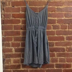 Blue-gre open back summer dress